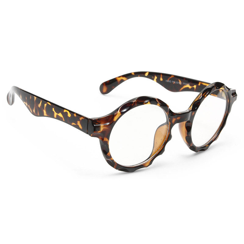 Prato Scalloped Round Clear Glasses