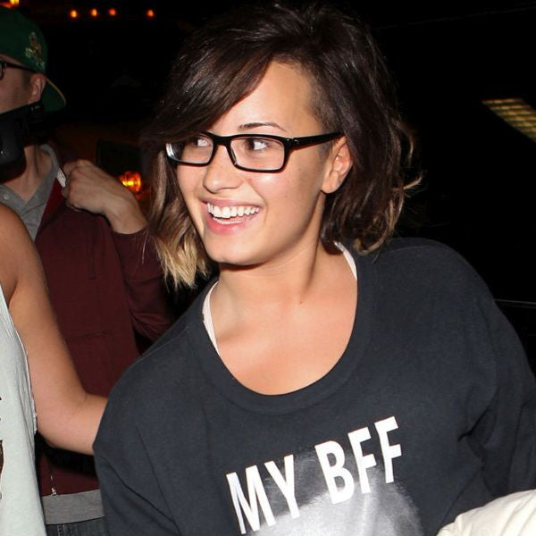 Demi Lovato Style Slim Rectangular Celebrity Clear Glasses
