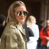 Olivia Palermo Style Thin Bar Flat Top Celebrity Sunglasses