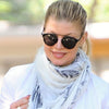 Fergie Style Thin Bar Flat Top Celebrity Sunglasses