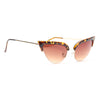Tabby Thick Half Frame Cat Eye Sunglasses