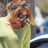 Miley Cyrus Style Half Frame Pointed Cat Eye Celebrity Sunglasses