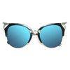 Iridia Designer Inspired Crystal Cat Eye Sunglasses