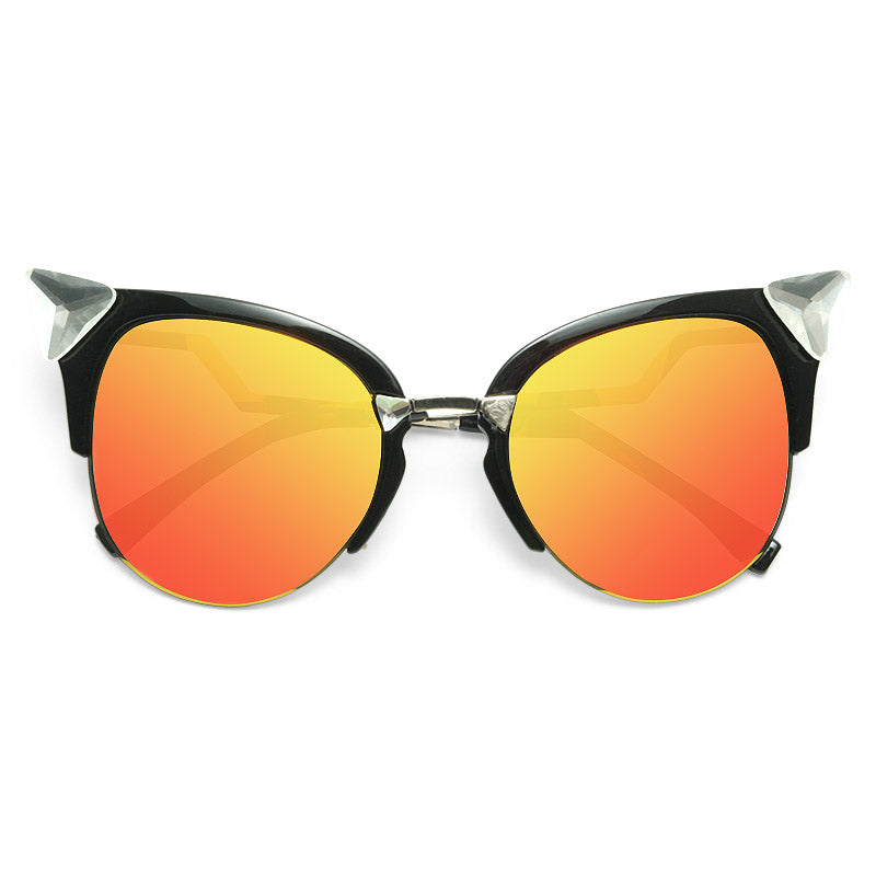 Lily Allen Style Crystal Cat Eye Celebrity Sunglasses