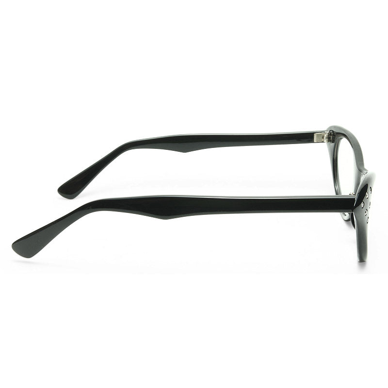 Nancy Rhinestone Cat Eye Clear Glasses
