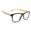 Ash Unisex Genuine Bamboo Clear Horn Rimmed Glasses