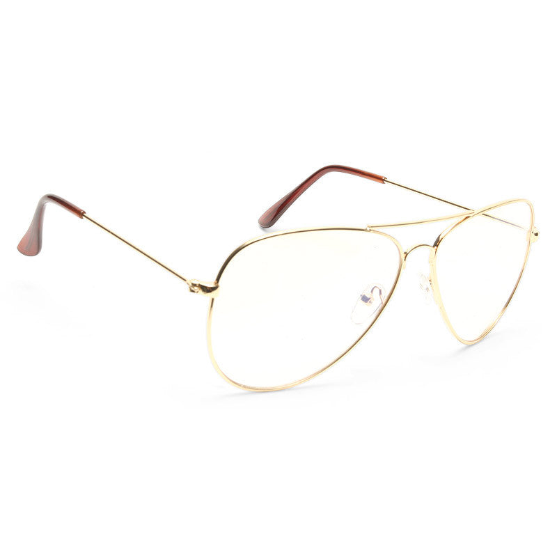 Classic 56mm Lightly Tinted Clear Aviator Glasses