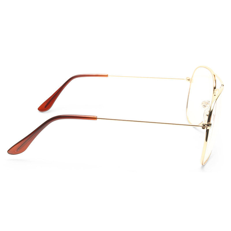 Classic 56mm Lightly Tinted Clear Aviator Glasses
