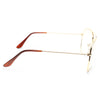 Classic 56mm Lightly Tinted Clear Aviator Glasses
