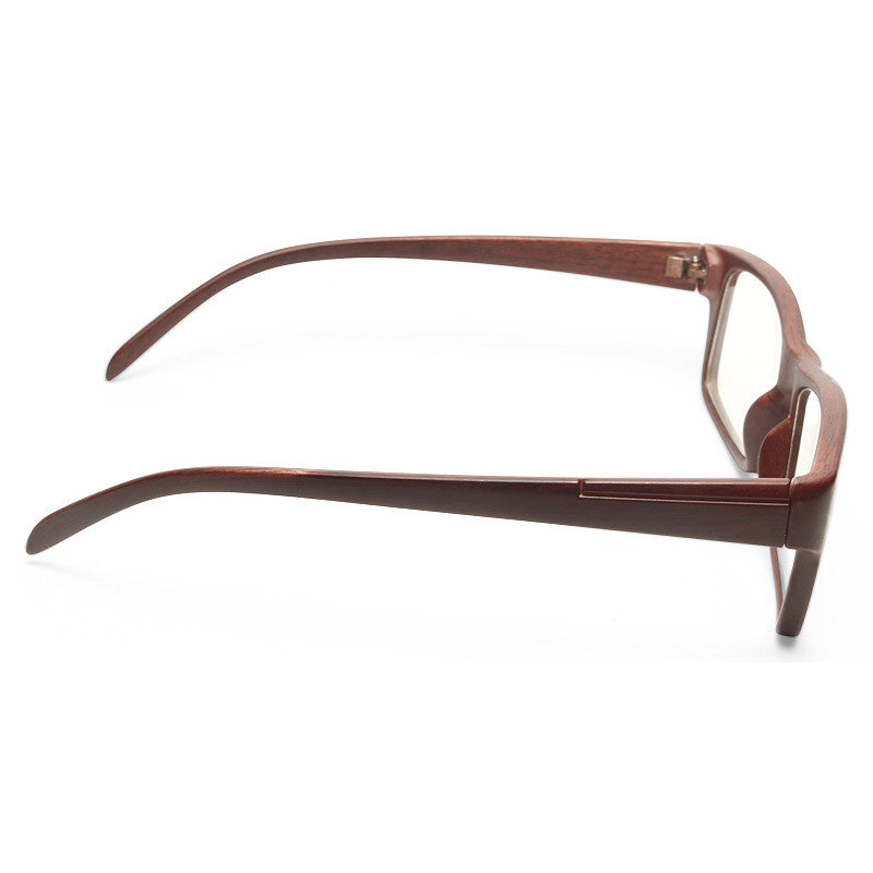 Melrose Skinny Squared Wood Grain Clear Glasses