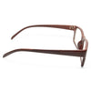 Melrose Skinny Squared Wood Grain Clear Glasses