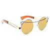 Goth Steam Designer Inspired Metal Round Sunglasses