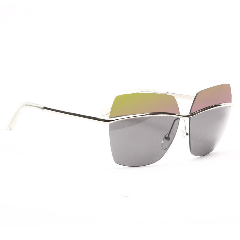 Metallic Designer Inspired Square Sunglasses
