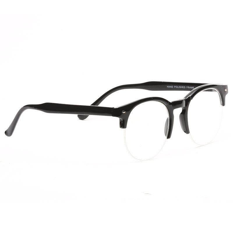 Skylar Unisex Semi Rimless Round Clear Glasses
