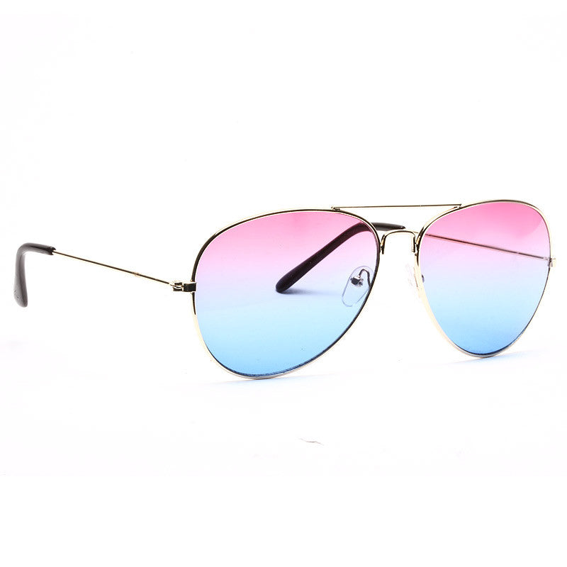Classic 58mm Split Tint Aviator Sunglasses