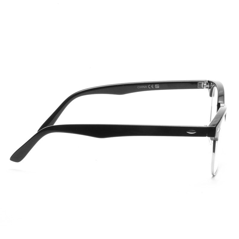 Elliot Unisex Metal Clear Half-Frame Glasses