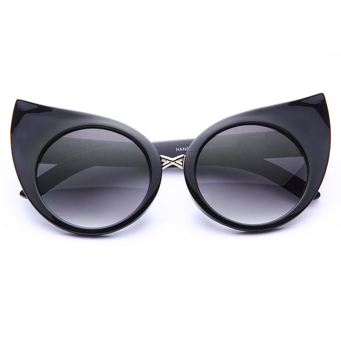 Crookshanks Oversized Curved Cat Ear Sunglasses