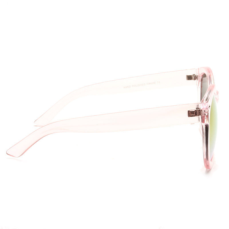 Super Duper Oversized 90s Color Mirror Round Sunglasses