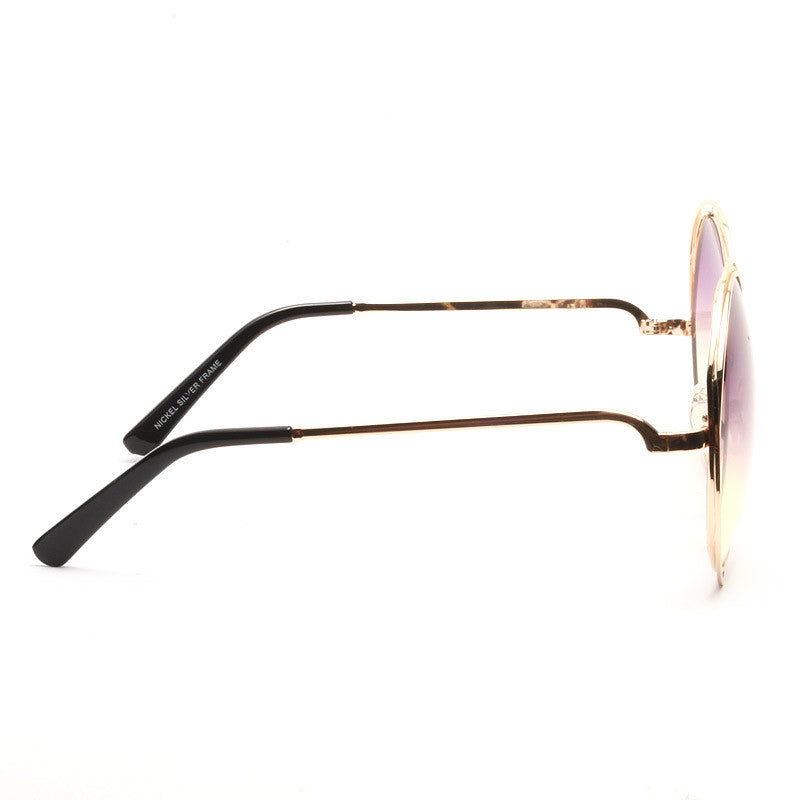 Josephine Skriver Style Round Split Tint Celebrity Sunglasses