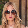 Rachel Zoe Style Round Split Tint Celebrity Sunglasses