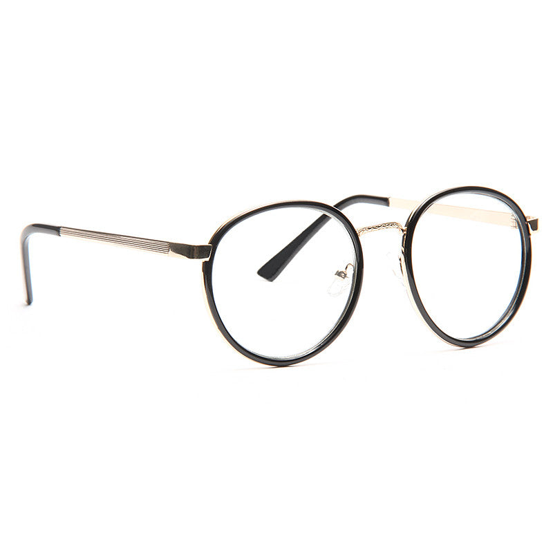 Charlotte Thin Round Metal Accent Clear Frame Clear Glasses