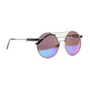 Jessica Alba Style Color Mirror Round Metal Celebrity Sunglasses