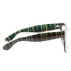 Tartan Oversized Plaid Unisex Clear Horn Rimmed Glasses