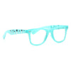 Sheridan Skull Accent Clear Horn Rimmed Glasses