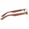 Balsa Unisex Wood Arm Half-Frame Clear Glasses