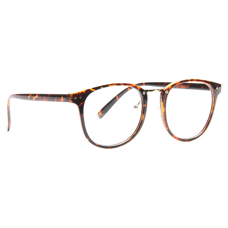 Lancaster Rounded Horn Rimmed Clear Glasses