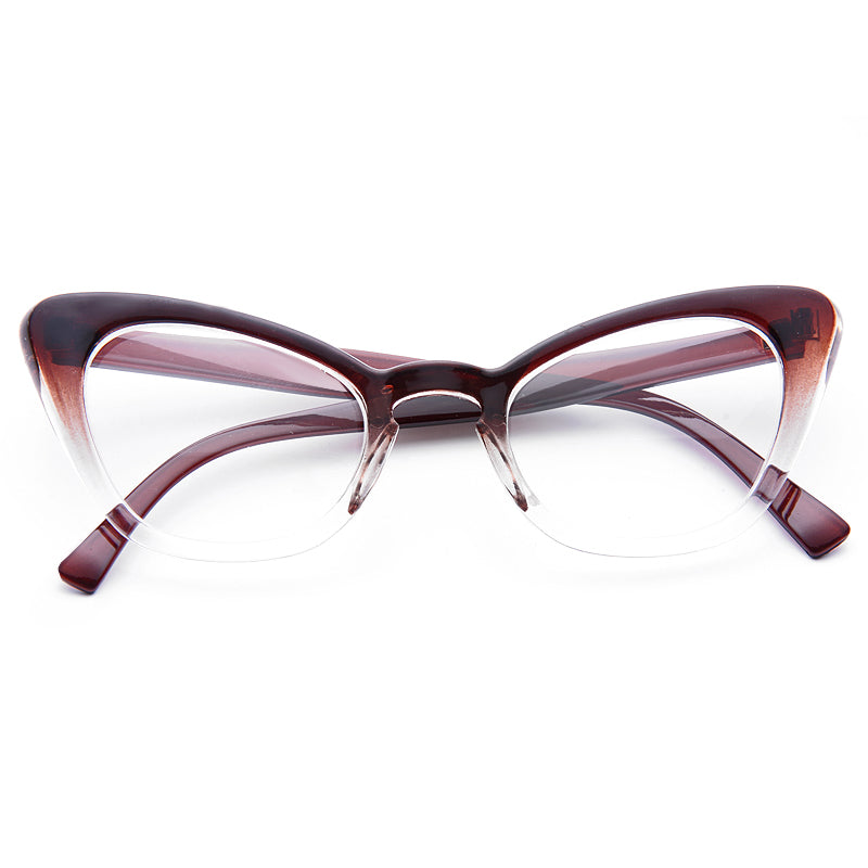 Alexis Gradient Frame Cat Eye Clear Glasses