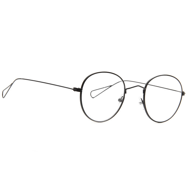 Keaton Thin Metal Round Clear Glasses