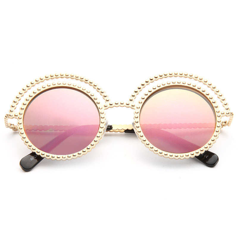 Runway Designer Inspired Oversized Round Sunglasses