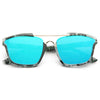 Sofia Richie Style Flat Lens Color Mirror Celebrity Sunglasses