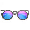 Alessandra Ambrosio Style Metal Cat Eye Celebrity Sunglasses