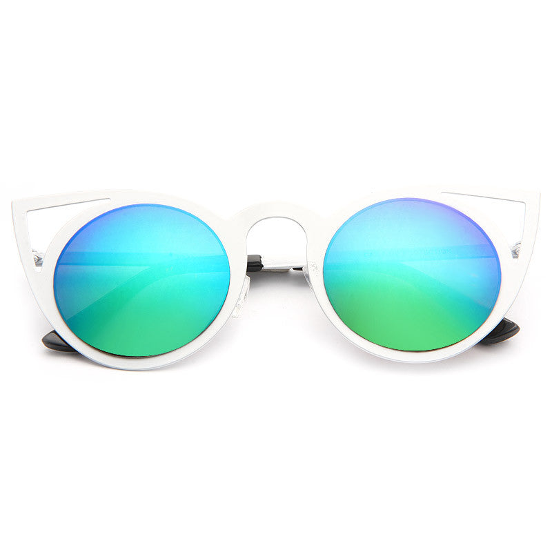 Invader Designer Inspired Metal Cat Eye Sunglasses