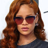 Rihanna Style Metal Cat Eye Celebrity Sunglasses