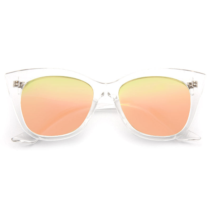 Shay Mitchell Style Color Mirror Sharp Cat Eye Celebrity Sunglasses