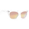 Rayne Color Mirror Sharp Cat Eye Clear Frame Sunglasses