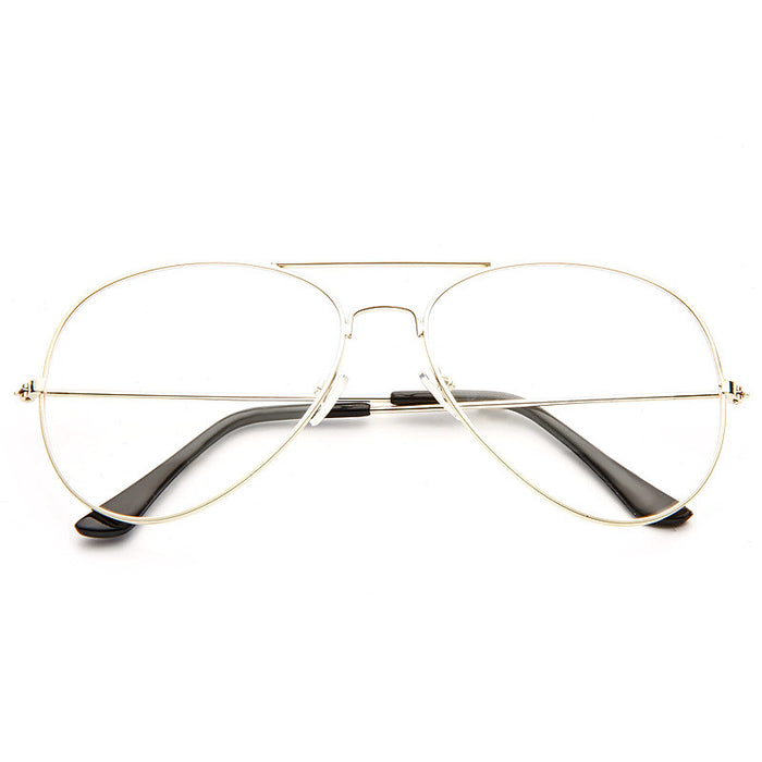 Classic 60Mm Clear Aviator Glasses