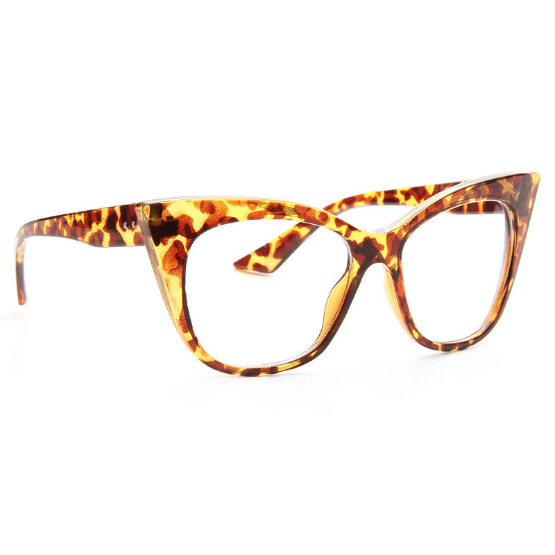 Grace Oversized Sharp Cat Eye Clear Glasses