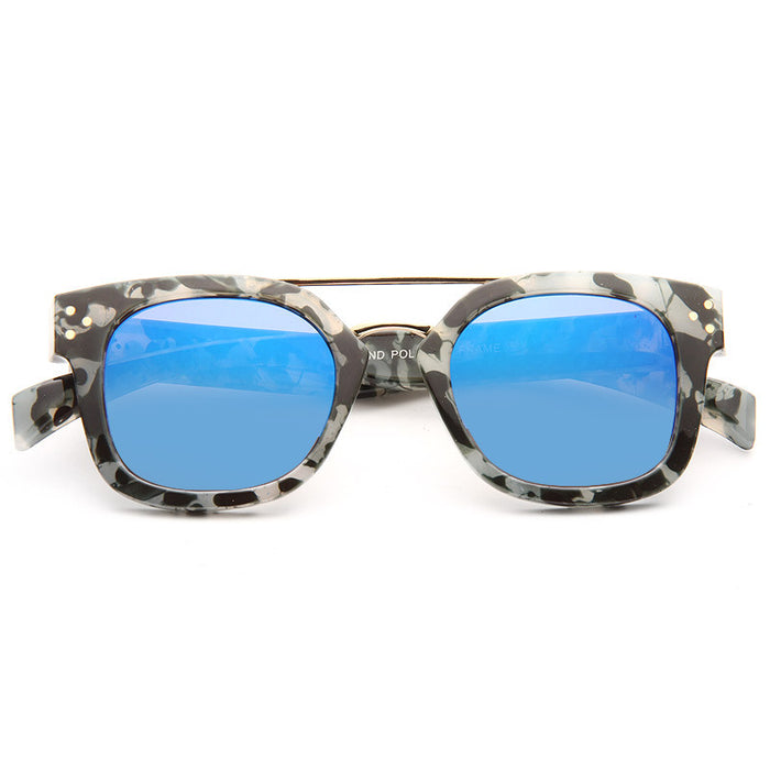 Extract Camo Print Color Mirror Sunglasses