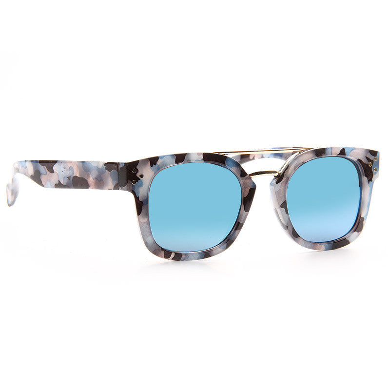 Extract Camo Print Color Mirror Sunglasses