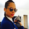 Alicia Keys Style Flat Top Celebrity Sunglasses