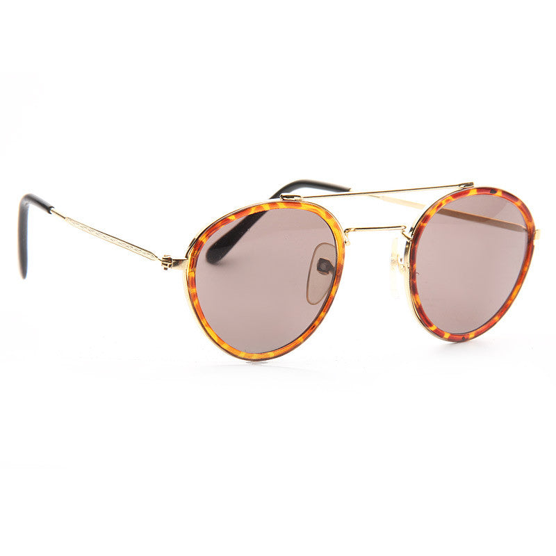 Leland Vintage Round Flat Top Sunglasses