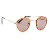 Leland Vintage Round Flat Top Sunglasses