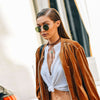 Gigi Hadid Style Vintage G-15 Green Lens Metal Celebrity Sunglasses