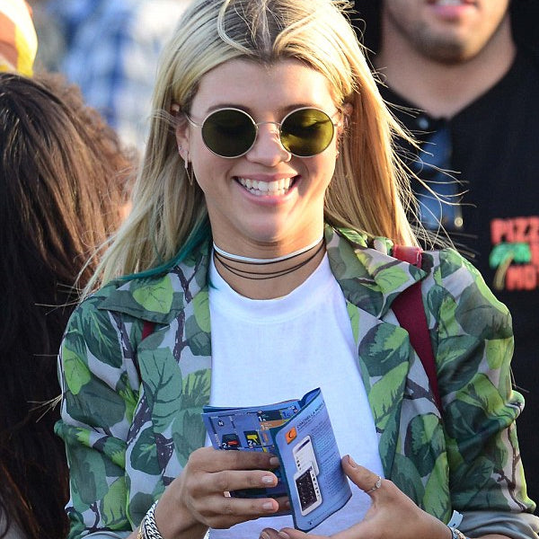 Sofia Richie Style Vintage G-15 Green Lens Metal Celebrity Sunglasses