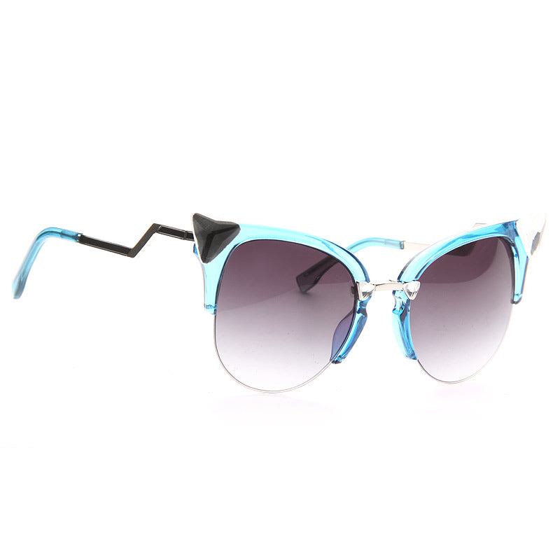 Celine Dion Style Crystal Cat Eye Celebrity Sunglasses
