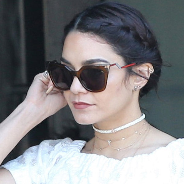 Vanessa Hudgens Style Crystal Cat Eye Celebrity Sunglasses